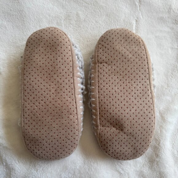 EUC Free People So Soft Sherpa Ballerina Slipper Socks, Gray/Ivory, Size S/M 5-7 - Picture 9 of 14
